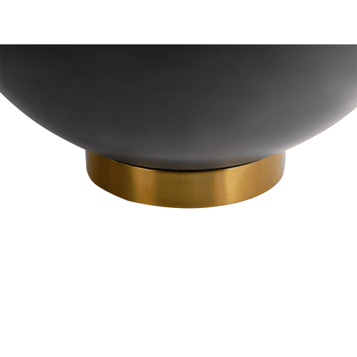 Mesa de centro NADINE Cerâmica Preto com arrumação
