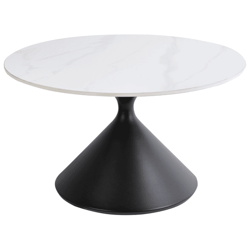 Mesa de centro HAIWEE Cerâmica PretoBranco