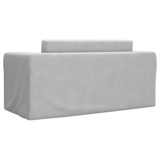 Sofá-cama infantil, Sofá conversível para crianças de 2 lugares pelúcia macia cinzento-claro