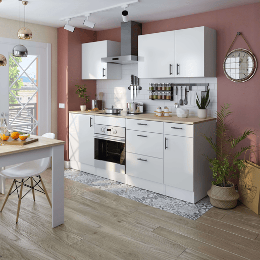 Móvel de cozinha alto para pendurar 40 cm Armário de cozinha alto Kira moderno em branco brilhante 40x59x34 cm Móvel de cozinha alto para pendurar 40 cm Armário de cozinha alto Kira moderno em branco brilhante 40x59x34 cm