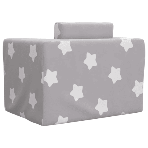 Sofá-cama, Sofá conversível infantil de c estrelas pelúcia cinzento-claro