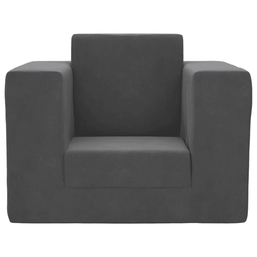Sofá-cama, Sofá conversível infantil pelúcia macia antracite