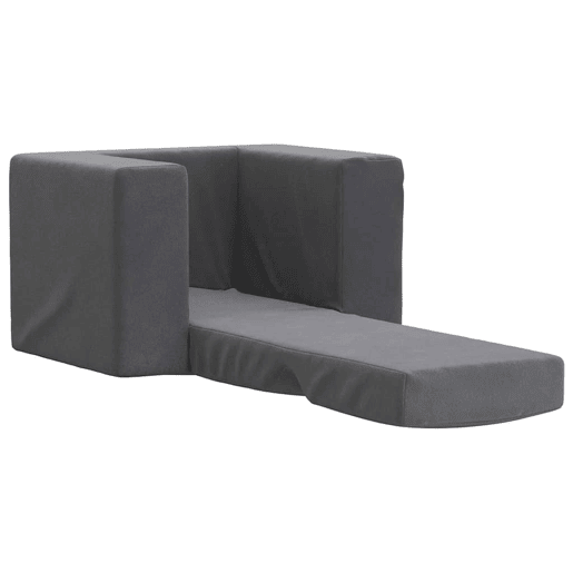 Sofá-cama, Sofá conversível infantil pelúcia macia antracite