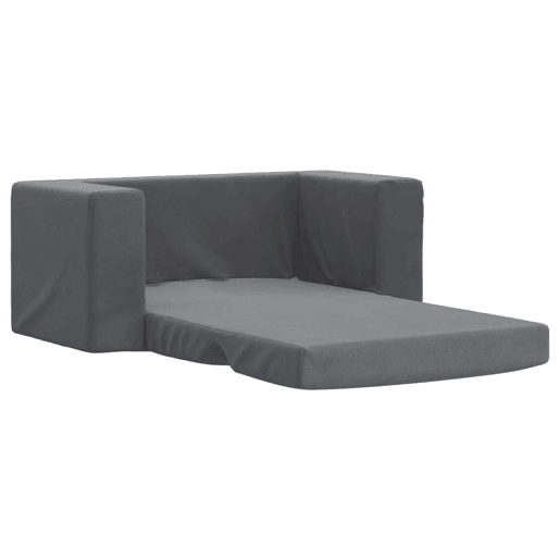 Sofá-cama infantil, Sofá conversível para crianças de 2 lugares pelúcia macia antracite Sofá-cama infantil, Sofá conversível para crianças de 2 lugares pelúcia macia antracite