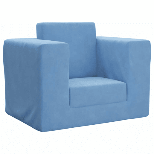 Sofá-cama, Sofá conversível infantil pelúcia macia azul