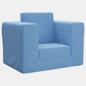 Sofá-cama, Sofá conversível infantil pelúcia macia azul