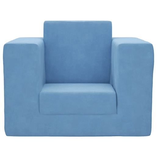 Sofá-cama, Sofá conversível infantil pelúcia macia azul