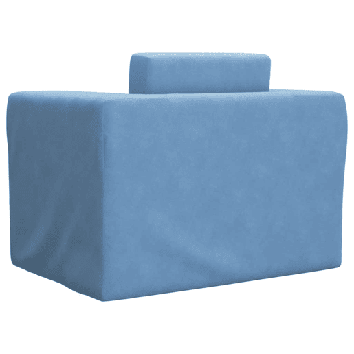 Sofá-cama, Sofá conversível infantil pelúcia macia azul