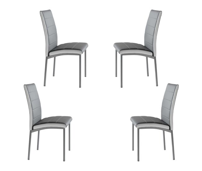 Pack sillas meli de comedor estilo contemporáneo salón cocina polipiel modernas 92x54x45 cm