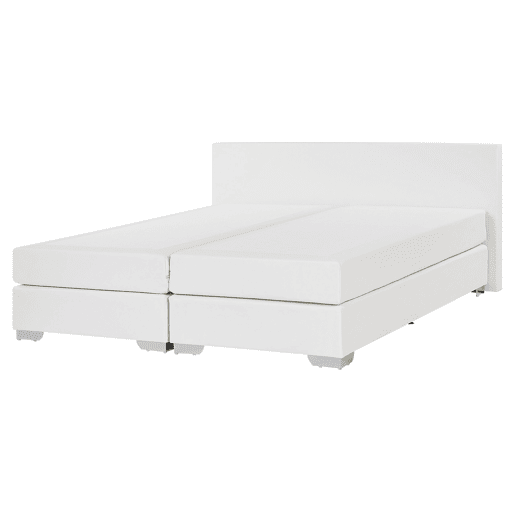 Beliani Cama continental Pele sintética PRESIDENT