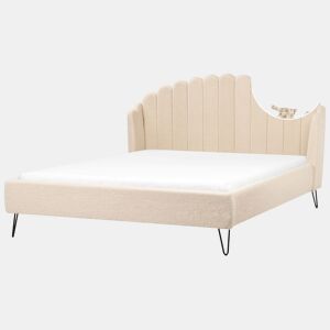 Cama Bouclé AMBILLOU 180 x 200 cm Creme