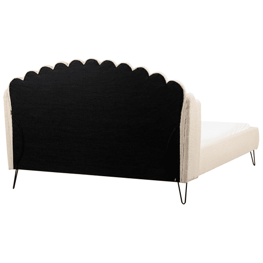 Cama Bouclé AMBILLOU 180 x 200 cm Creme