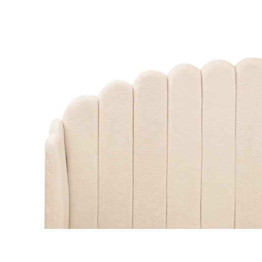 Cama Bouclé AMBILLOU 180 x 200 cm Creme