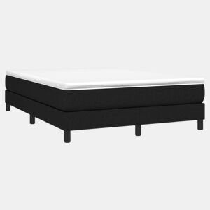 Cama de casal - Estrutura de cama sem colchão 140x200 cm tecido preto