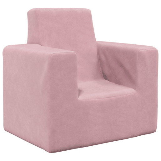 Sofá infantil - Sofá para crianças de pelúcia rosa Sofá infantil - Sofá para crianças de pelúcia rosa