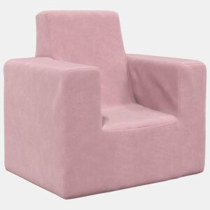 Sofá infantil - Sofá para crianças de pelúcia rosa