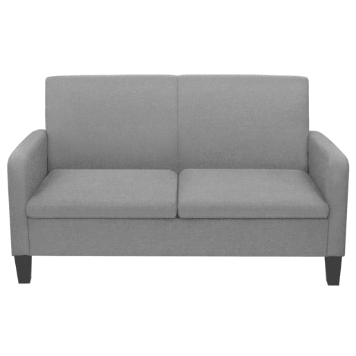 Sofá de 2 lugares - Sofá fixo 135x65x76 cm cinzento claro