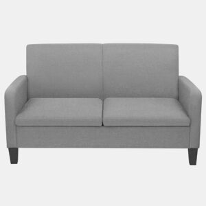 Sofá de 2 lugares - Sofá fixo 135x65x76 cm cinzento claro
