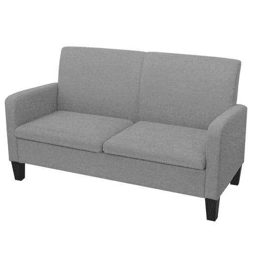 Sofá de 2 lugares - Sofá fixo 135x65x76 cm cinzento claro