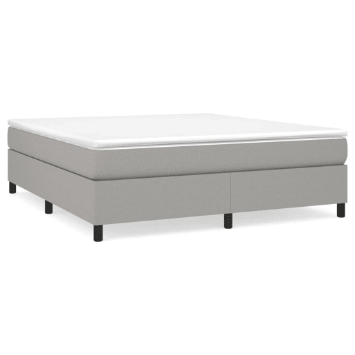 Cama de casal - Estrutura de cama sem colchão 160x200 cm tecido cinzento-claro