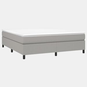 Cama de casal - Estrutura de cama sem colchão 160x200 cm tecido cinzento-claro