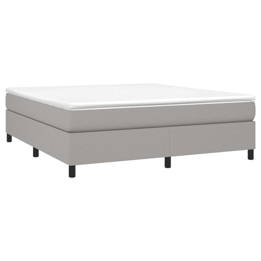 Cama de casal - Estrutura de cama sem colchão 160x200 cm tecido cinzento-claro