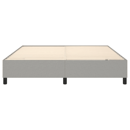 Cama de casal - Estrutura de cama sem colchão 160x200 cm tecido cinzento-claro