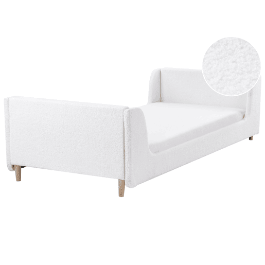 Beliani Cama infantil Bouclé LAYE Beliani Cama infantil Bouclé LAYE