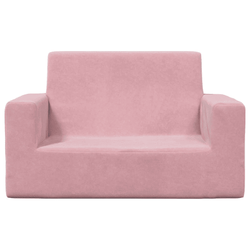 Sofá infantil - Sofá para crianças de 2 lugares pelúcia rosa Sofá infantil - Sofá para crianças de 2 lugares pelúcia rosa