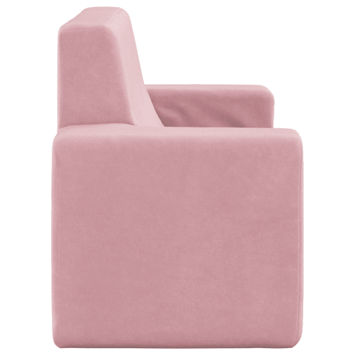 Sofá infantil - Sofá para crianças de 2 lugares pelúcia rosa Sofá infantil - Sofá para crianças de 2 lugares pelúcia rosa
