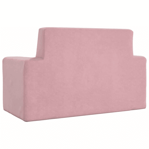 Sofá infantil - Sofá para crianças de 2 lugares pelúcia rosa Sofá infantil - Sofá para crianças de 2 lugares pelúcia rosa