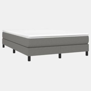 Cama de casal - Estrutura de cama sem colchão 140x190 cm tecido cinzento-escuro