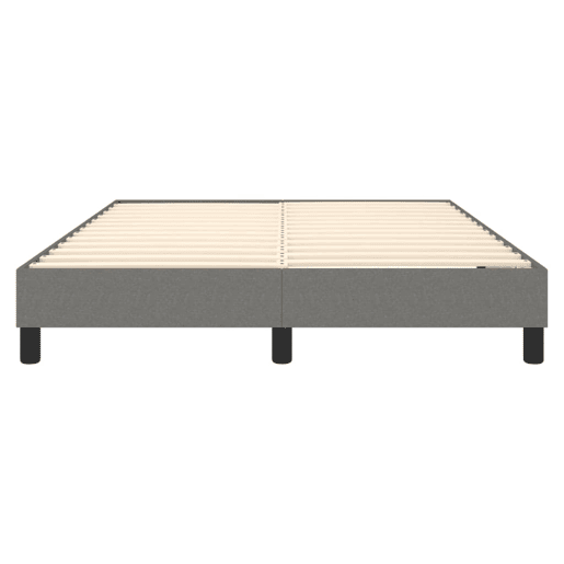 Cama de casal - Estrutura de cama sem colchão 140x190 cm tecido cinzento-escuro