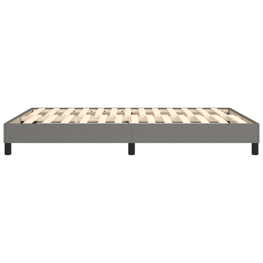 Cama de casal - Estrutura de cama sem colchão 140x190 cm tecido cinzento-escuro