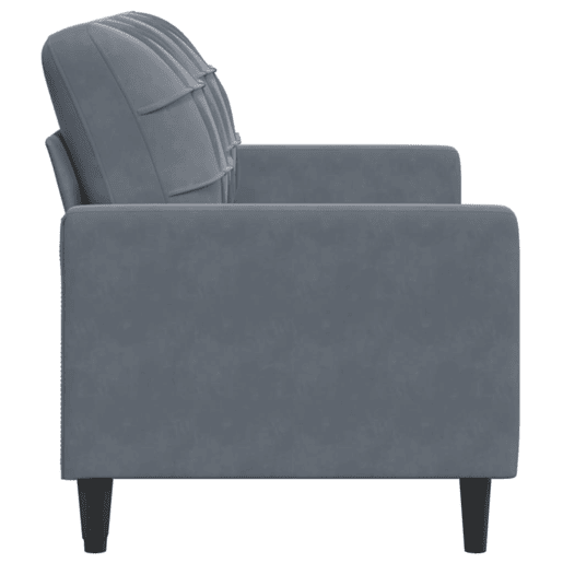 Sofá de 2 lugares - Sofá fixo 140 cm veludo cinza-escuro