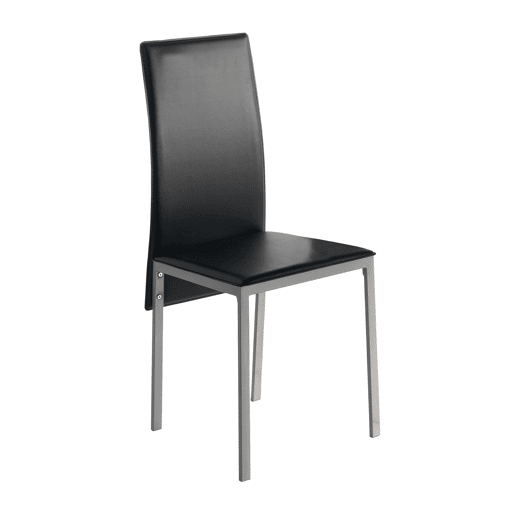 Conjunto de 2 cadeiras de jantar Saona, estilo moderno, na cor preta, 97x56x42 Conjunto de 2 cadeiras de jantar Saona, estilo moderno, na cor preta, 97x56x42