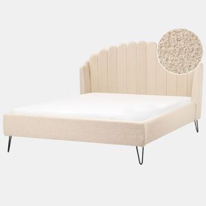 Cama Bouclé AMBILLOU 140 x 200 cm Creme