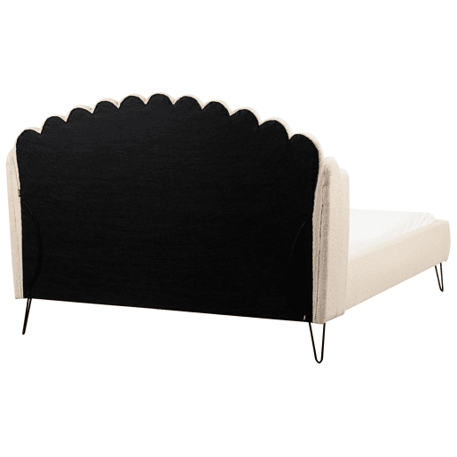 Cama Bouclé AMBILLOU 140 x 200 cm Creme