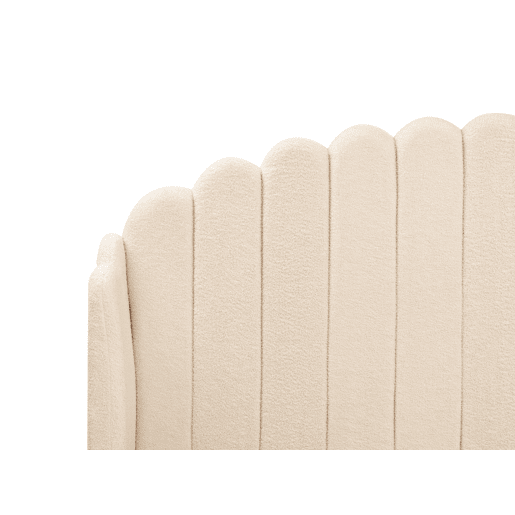Cama Bouclé AMBILLOU 140 x 200 cm Creme