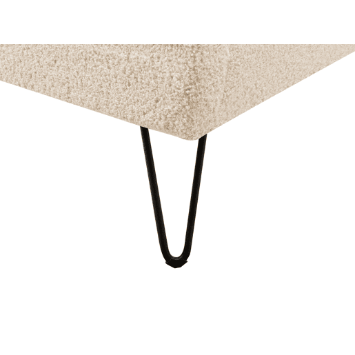 Cama Bouclé AMBILLOU 140 x 200 cm Creme