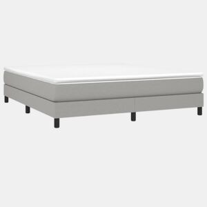 Cama de casal - Estrutura de cama sem colchão 180x200 cm tecido cinzento-claro
