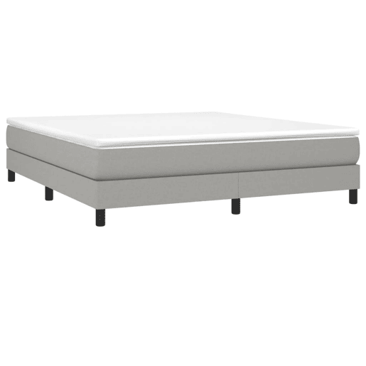 Cama de casal - Estrutura de cama sem colchão 180x200 cm tecido cinzento-claro