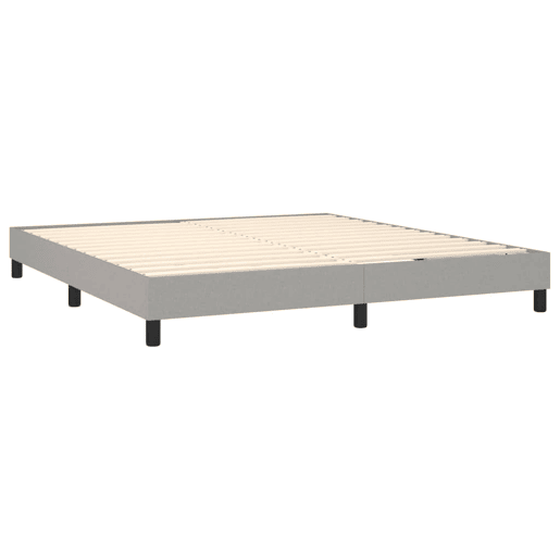 Cama de casal - Estrutura de cama sem colchão 180x200 cm tecido cinzento-claro