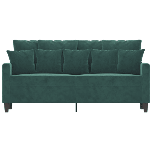 Sofá de 2 lugares - Sofá fixo 140 cm veludo verde-escuro
