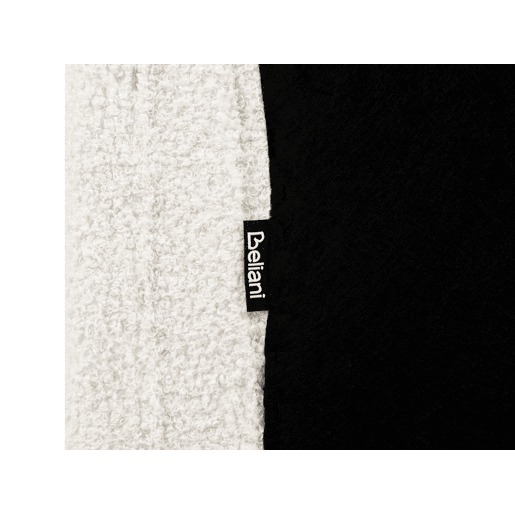 Cama Bouclé AMBILLOU 180 x 200 cm Branco creme