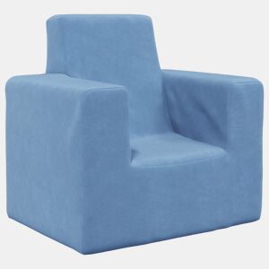 Sofá infantil - Sofá para crianças pelúcia macia azul