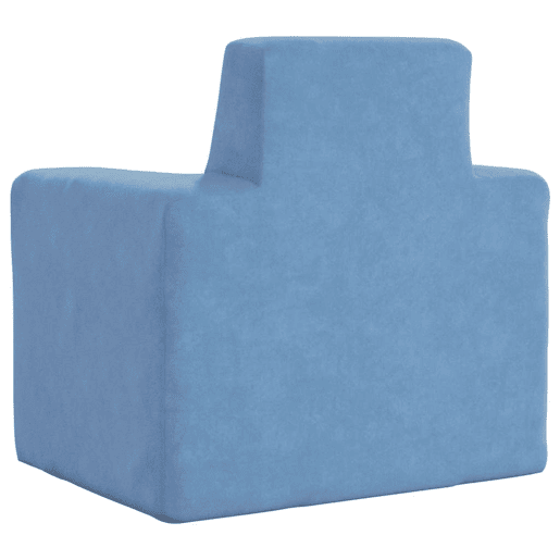 Sofá infantil - Sofá para crianças pelúcia macia azul Sofá infantil - Sofá para crianças pelúcia macia azul