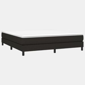 Cama de casal - Estrutura de cama sem colchão 180x200 cm tecido preto