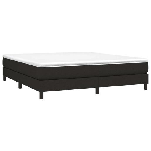 Cama de casal - Estrutura de cama sem colchão 180x200 cm tecido preto