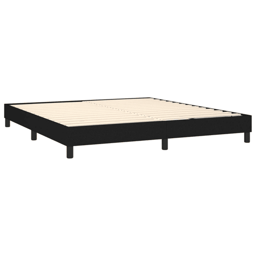 Cama de casal - Estrutura de cama sem colchão 180x200 cm tecido preto